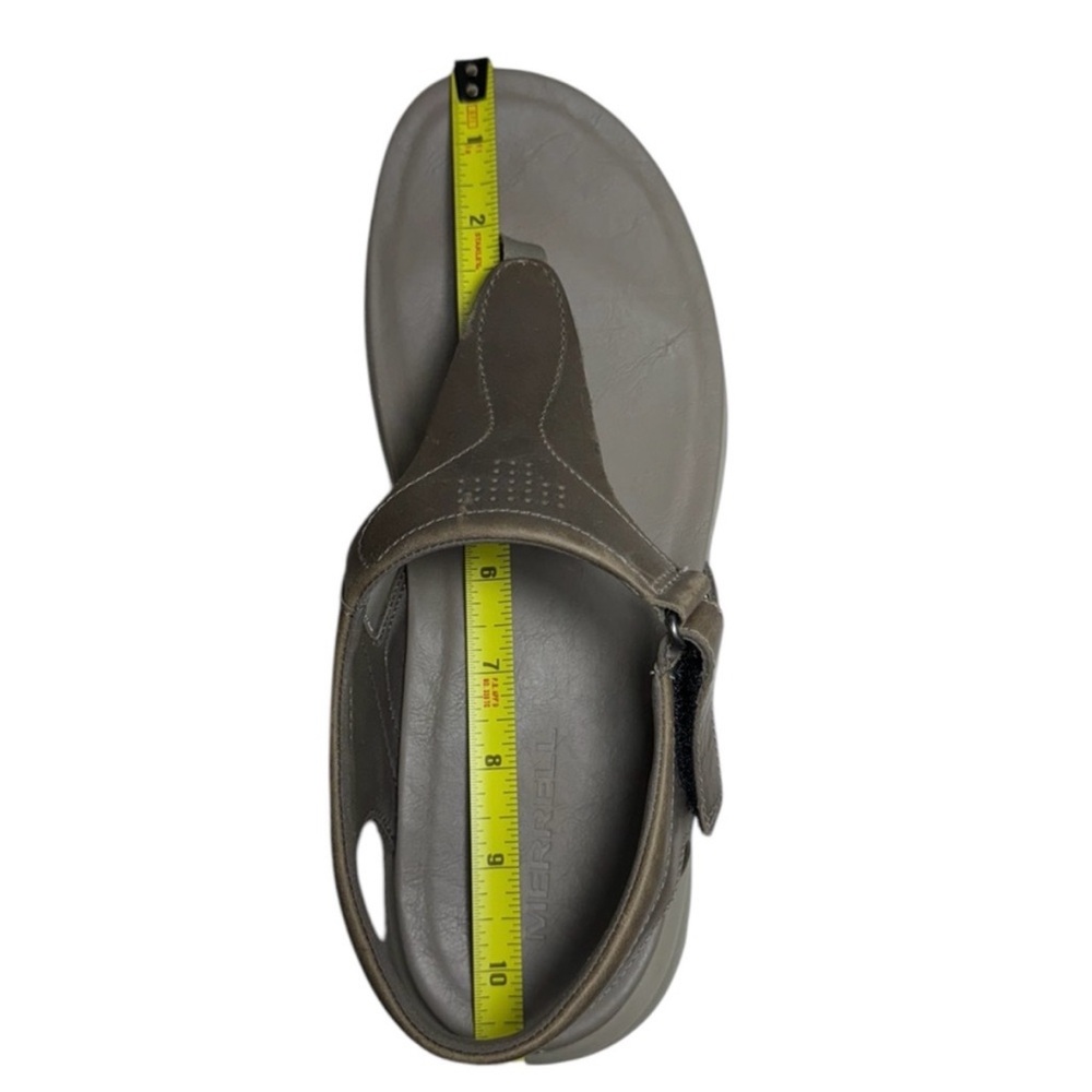 Merrell Tideriser Luna Leather Adjustable T-Strap Brindle Thong Sandals Size 10 - Picture 12 of 15